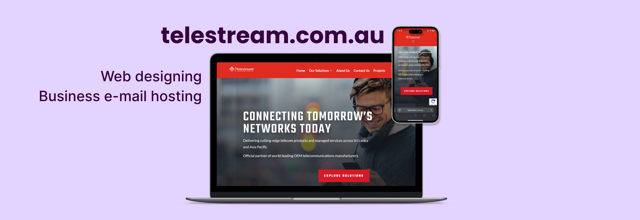 Sri Lanka web design email hosting create a website portfolio telestream australia